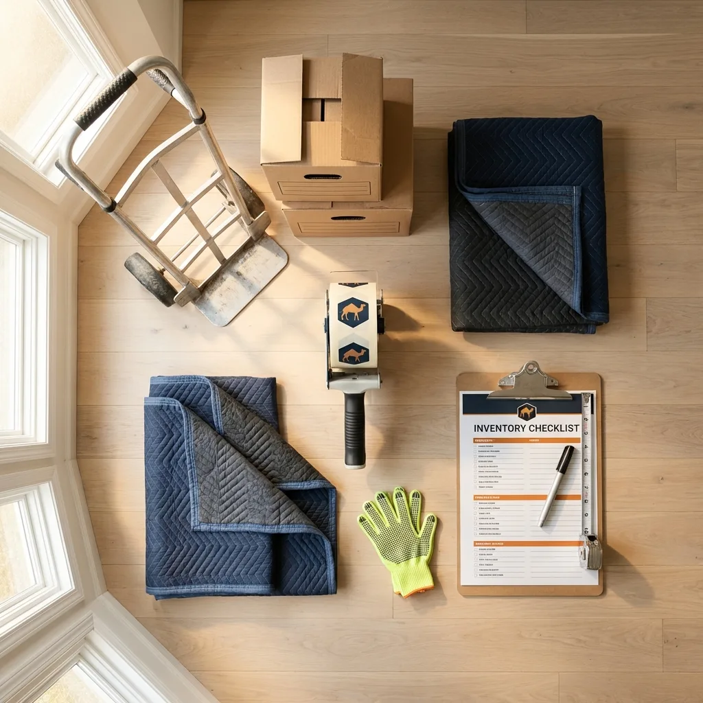 Professional moving supplies and packing materials layout for Keenesburg residential relocations