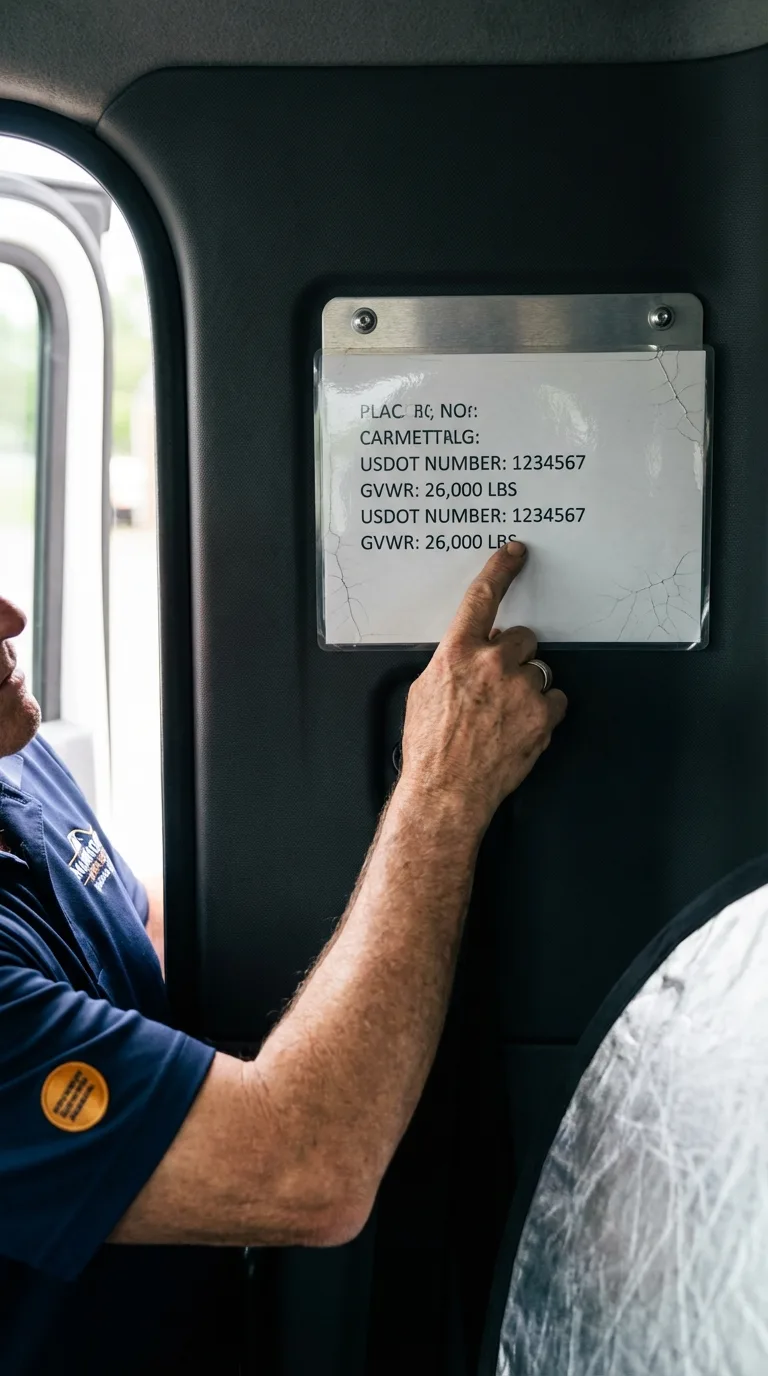 USDOT licensing placard verification in Keenesburg